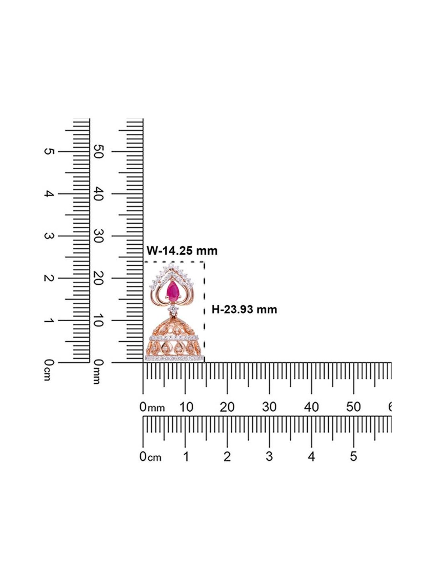 CKC Radiant Sparkle: Diamond Drops Set with Ruby Stone