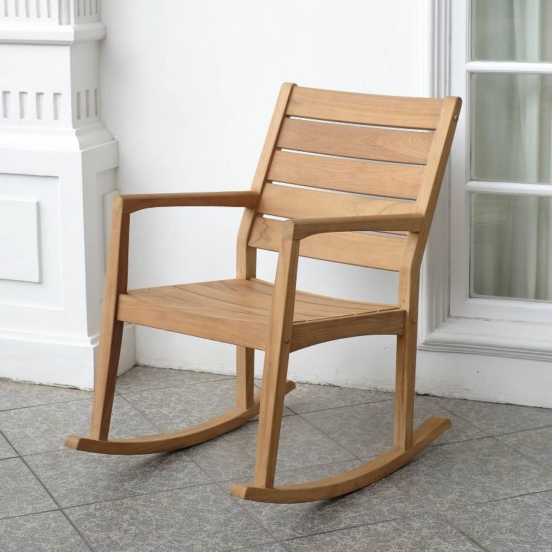 Andrea Outdoor Patio Rocking Chair - Teak - Cambridge Casual