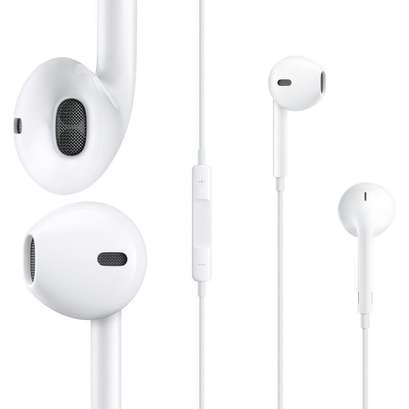 4XEM White Earpod Earphones For Apple iPhone/iPod/iPad - Stereo - White - Mini-phone - Wired - Earbud - Binaural - In-ear