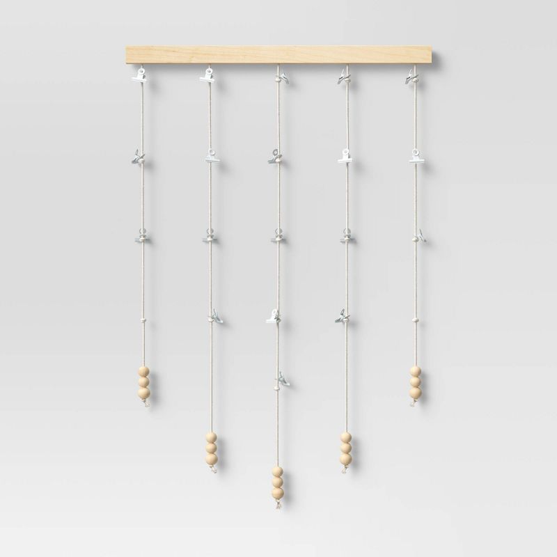 20" Beaded Photo Wall Hanging Natural - Opalhouse™