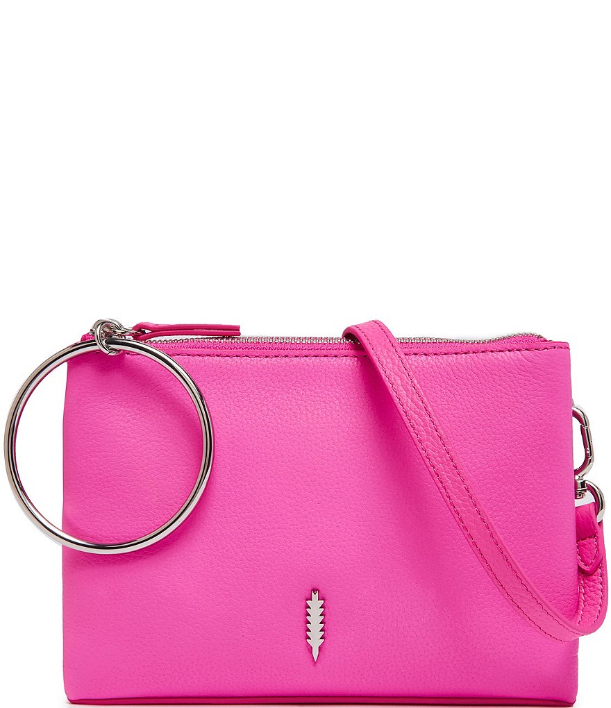 Thacker Donna Ring Handle Leather Crossbody Bag
