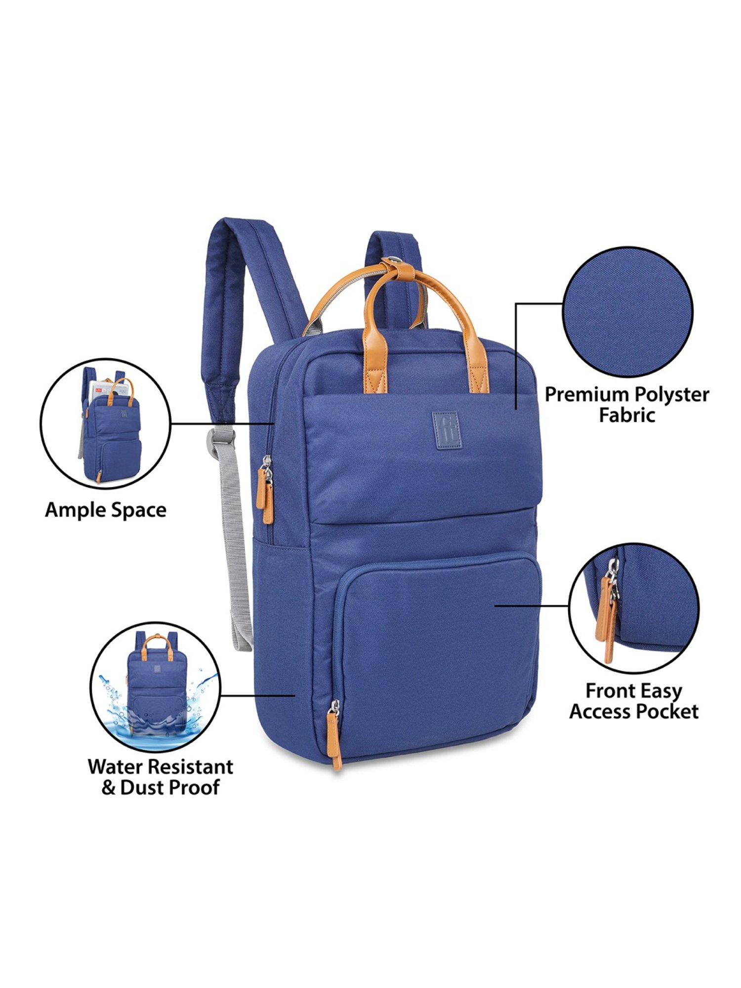 Frequent Traveller Weekender Blue Small Laptop Backpack