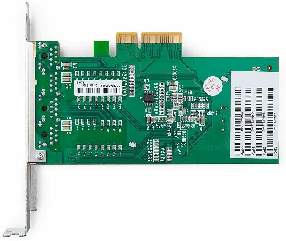 1.25G Gigabit Ethernet Converged Network Adapter (NIC) with Intel 350 Chip, Quad Copper RJ45 Ports, PCI Express 2.1 X4, Compare to Intel I350-T4