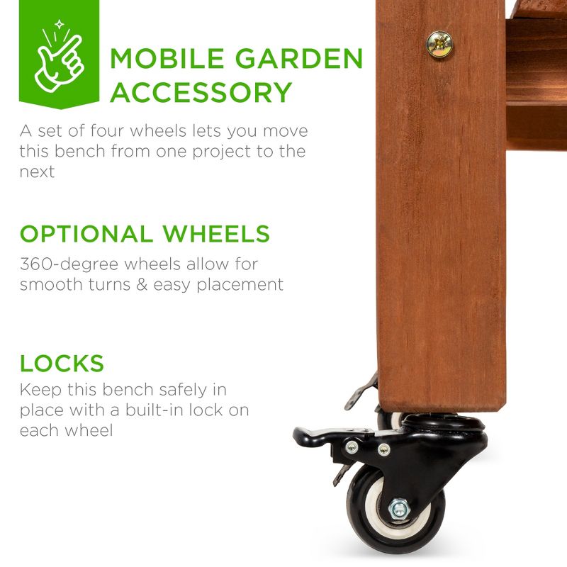 Galvanized Potting Bench Gray - Poly-Tex