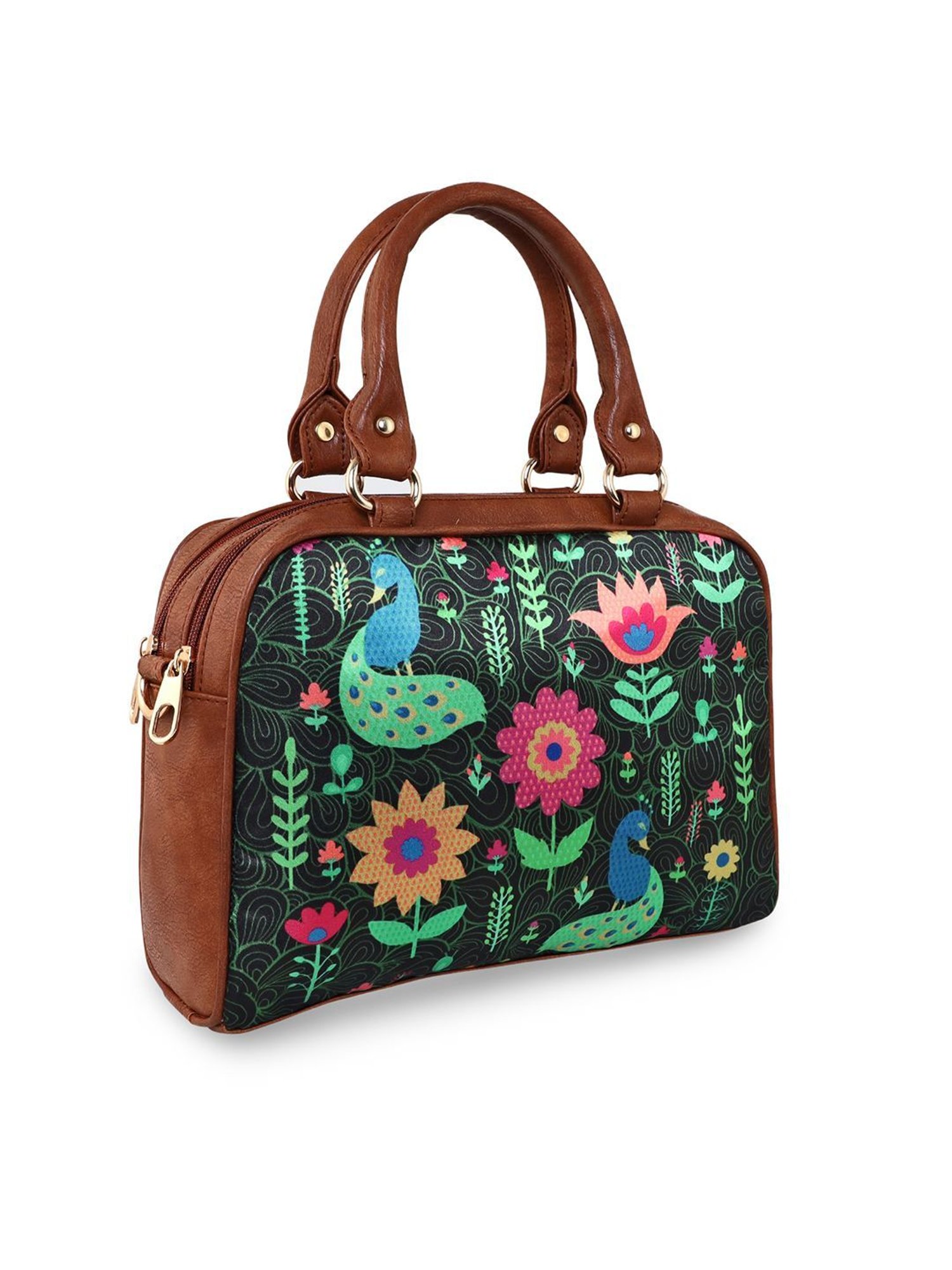 Sabhyata Multicolor Printed Medium Satchel Handbag