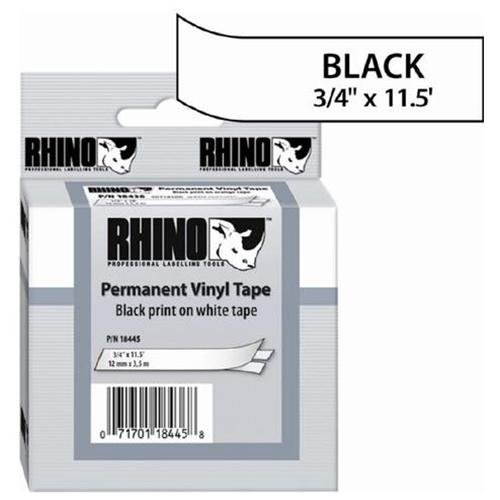 Sanford 18445 Black on White Label Printer Tape, 19mm Width, 5.5m Length