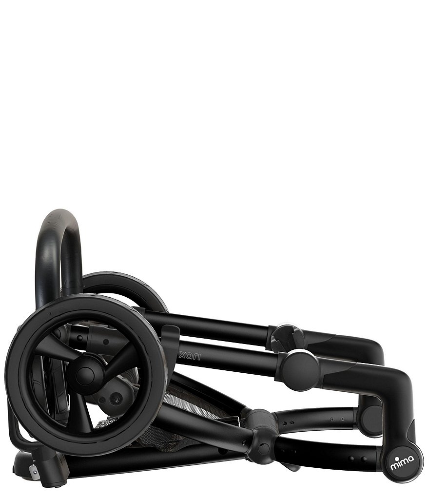 Mima Xari Stroller - Black Chassis with Snow White Reversible Seat and Carrycot