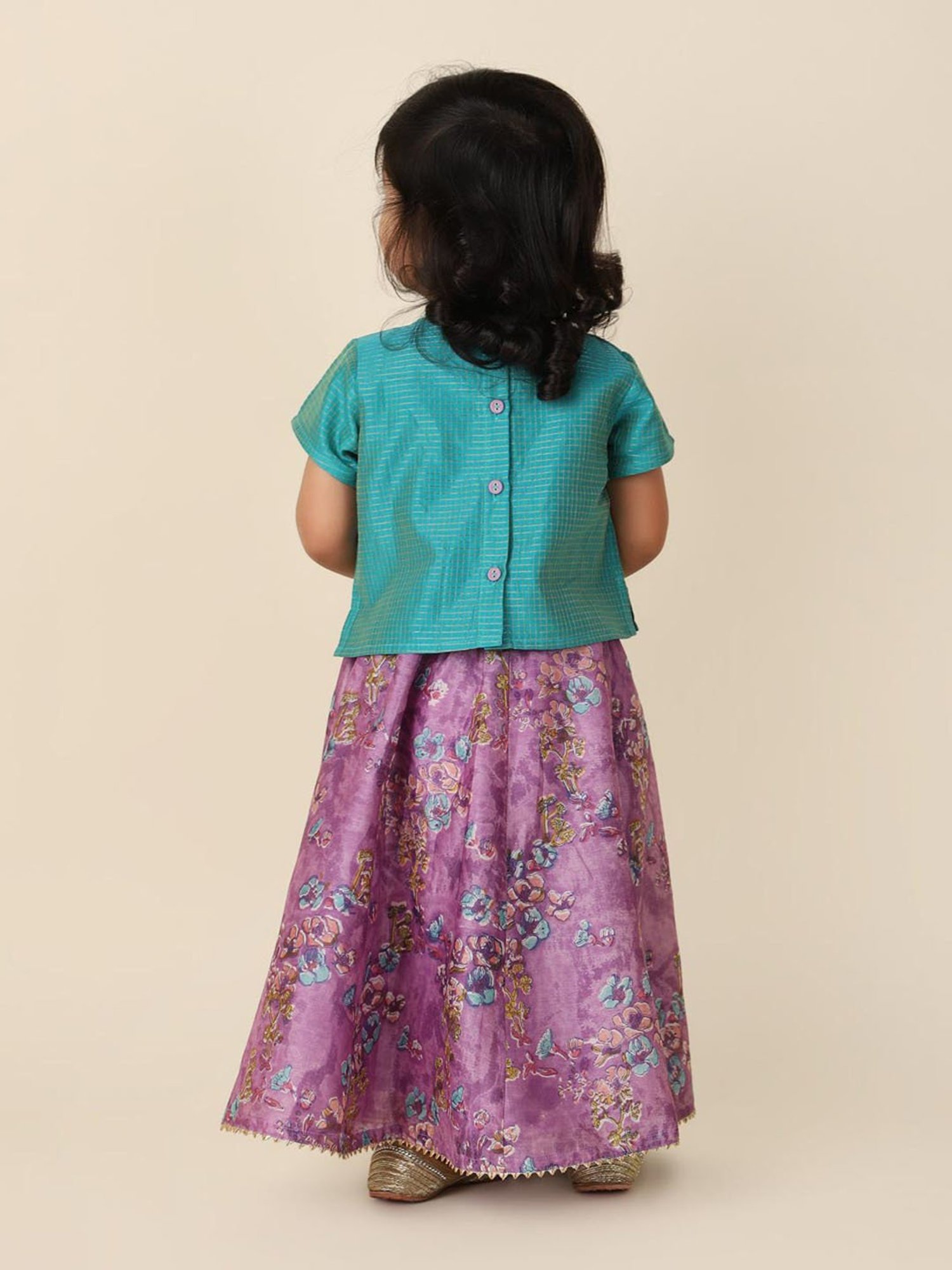 Nino Bambino Kids Navy & White Checks Kurta with Pyjama