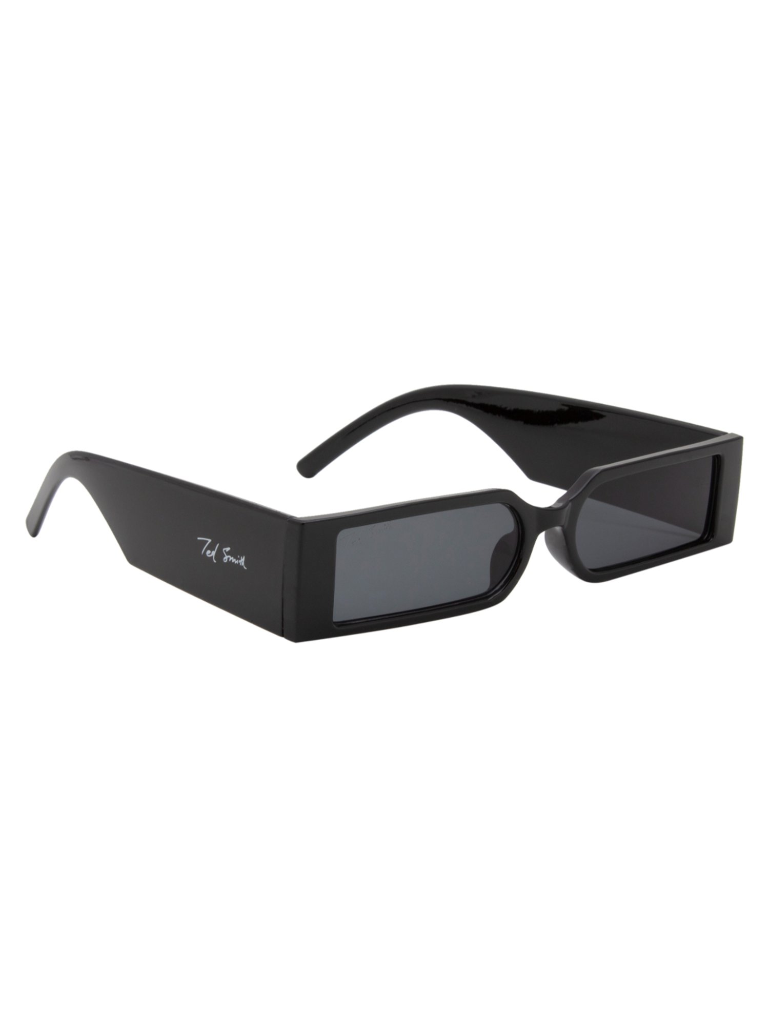 Ted Smith Grey Rectangular UV Protection Unisex Sunglasses