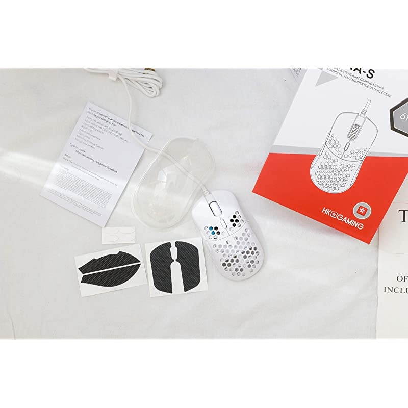 Mira S Ultra Lightweight Honeycomb Shell Wired RGB Gaming Mouse Up to 12 000 cpi | 6 Buttons 61g Only MiraS White