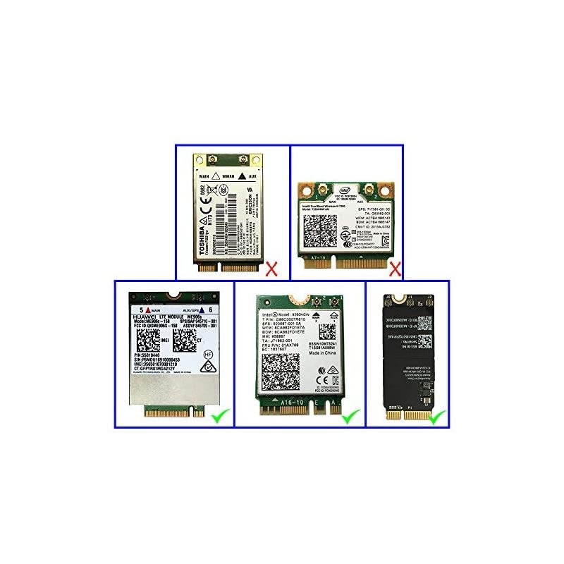 IPEX MHF4 Antenna WiFi Cable for NGFFM2 WiFiWLAN Card Module IPEX MHF4 Internal Antenna for NGFFM2 Intel 7260 7265 8260 8265 9260 9560 AX200 WiFi WLAN Card M2M