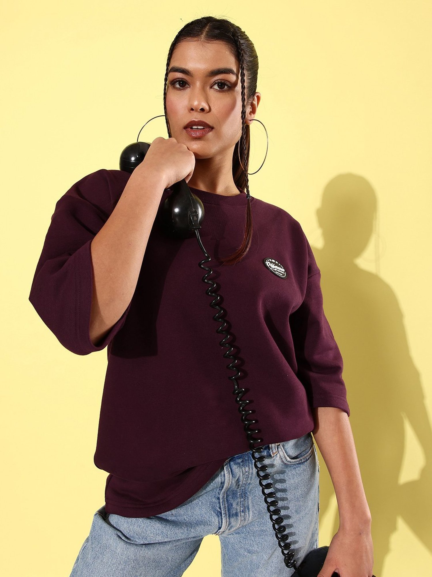 Difference of Opinion Wine Fleece Oversized Sweatshirt