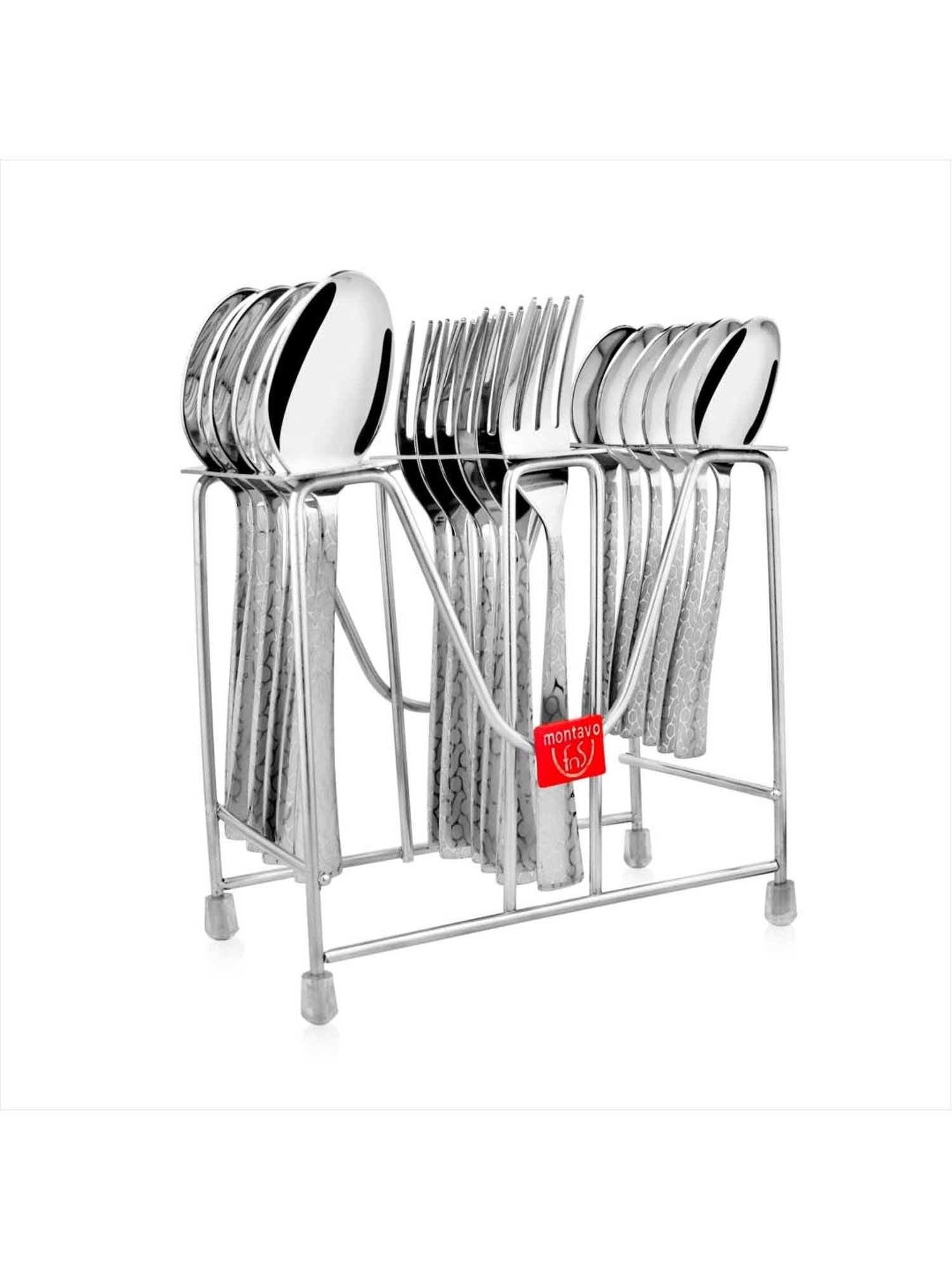 FnS Pacific Silver Stainless Steel Cutlery - Set of 18