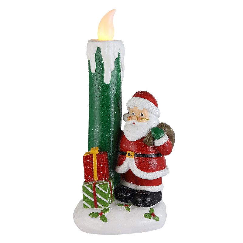 Mr. Christmas Nostalgic Flickering LED Candle - Santa - 12.5"