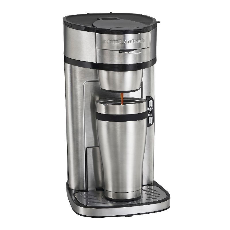 Hamilton Beach Scoop 14 oz. Single-Serve Coffee Maker - Silver 49981