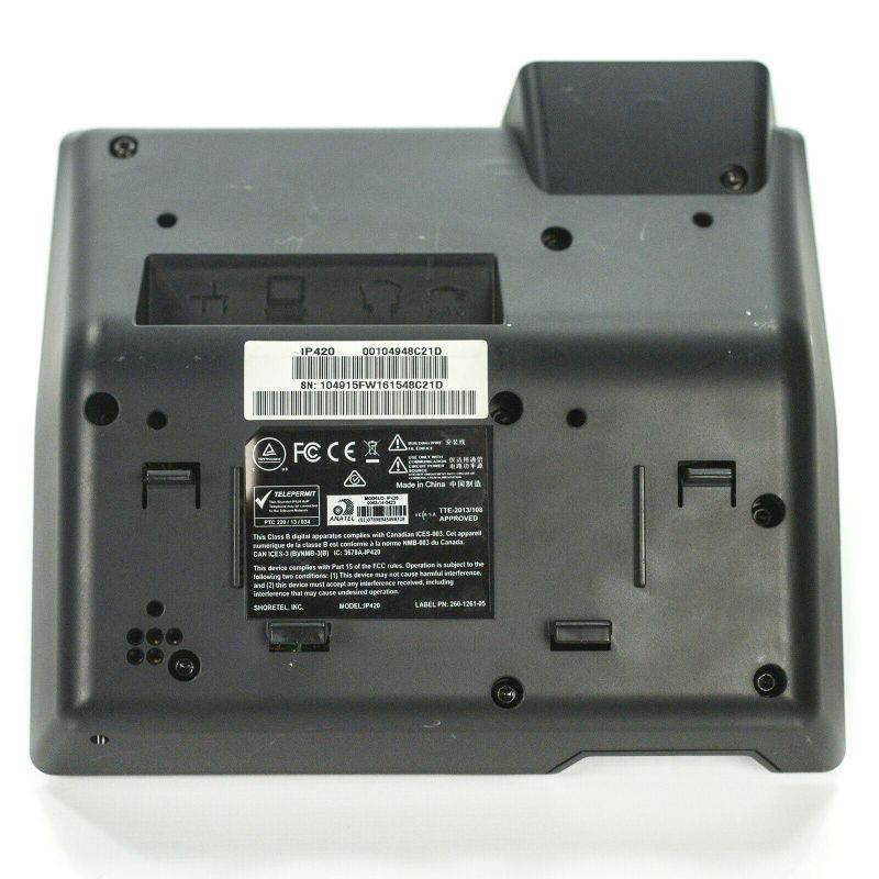 ShoreTel IP 420 IP420 VoIP PoE Backlit Office Phone Base 260-1261-03 - No Stand