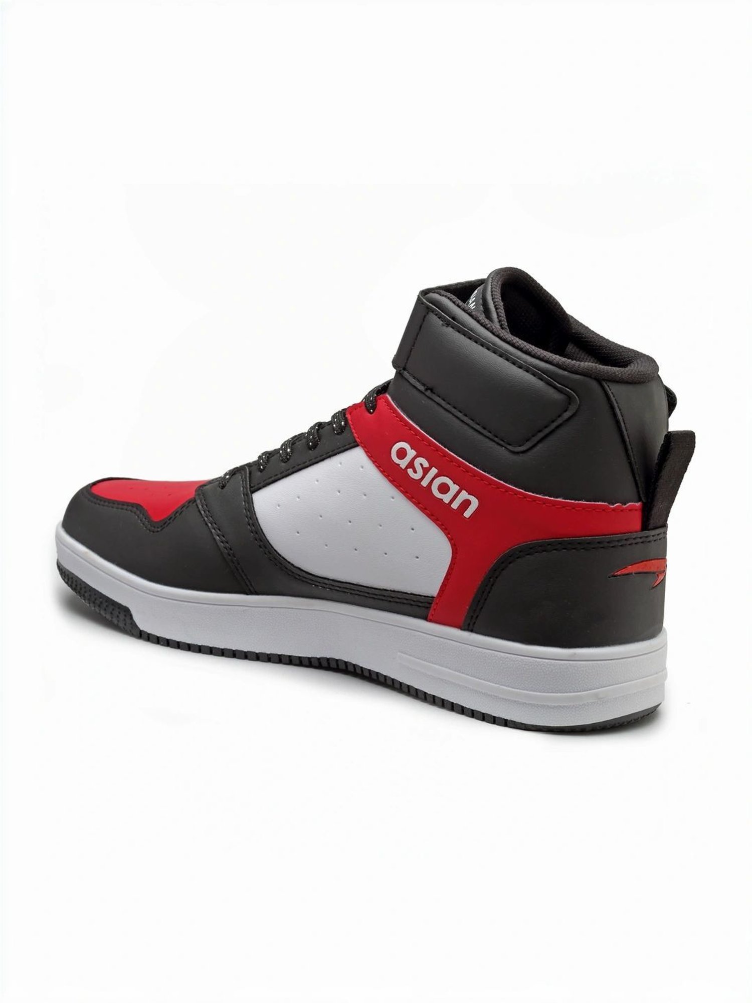 Asian Men's Black Ankle High Sneakers