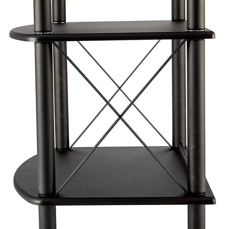 Vulcan TT Turntable Stand with Vinyl Record Storage (Black)