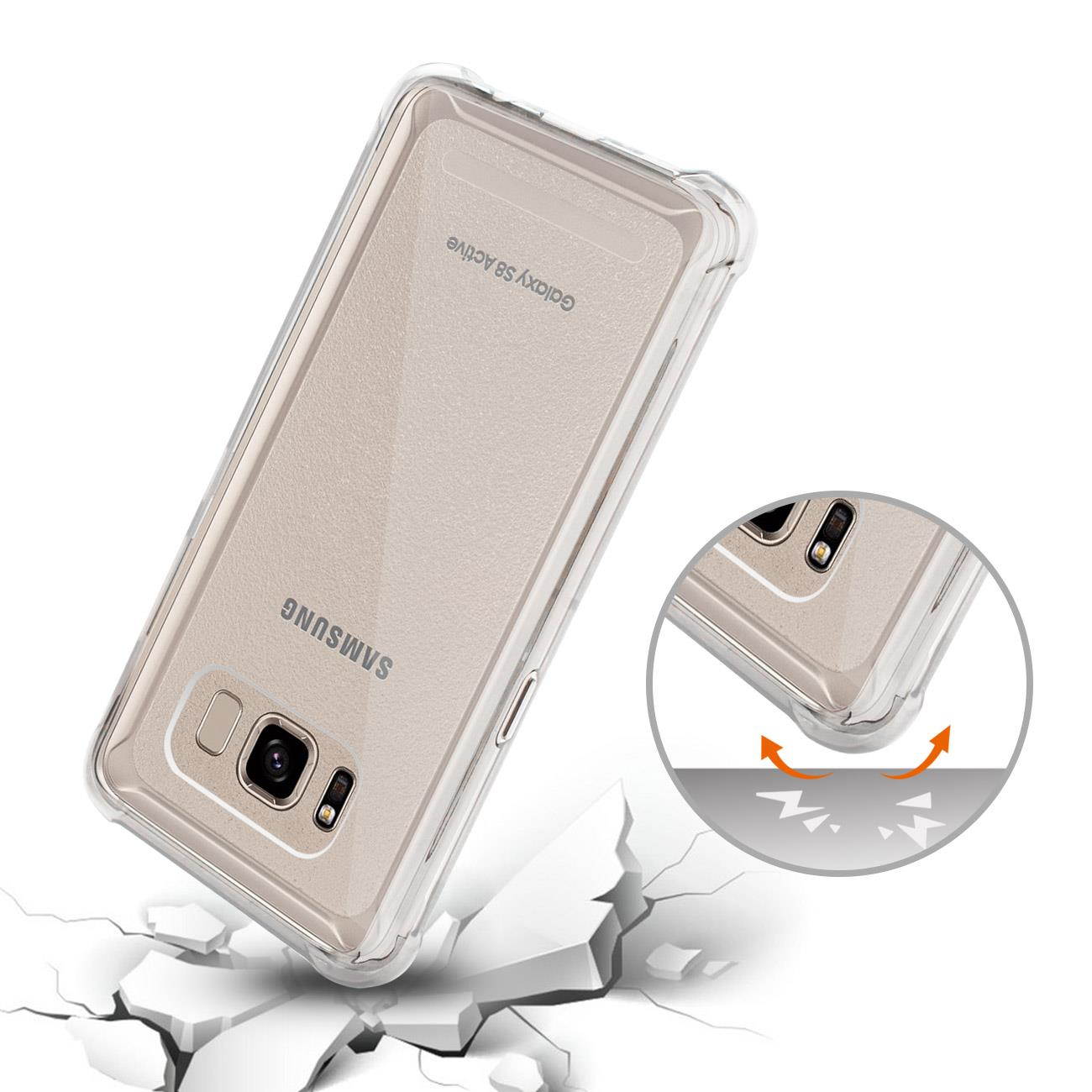 Reiko Samsung Galaxy S8 Active Clear Bumper Case With Air Cushion Protection In Clear