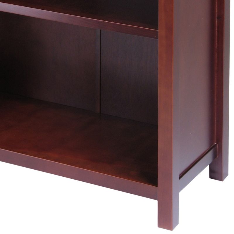 42.99" 4 Tier Milan Storage Shelf or Bookshelf Medium Walnut - Winsome