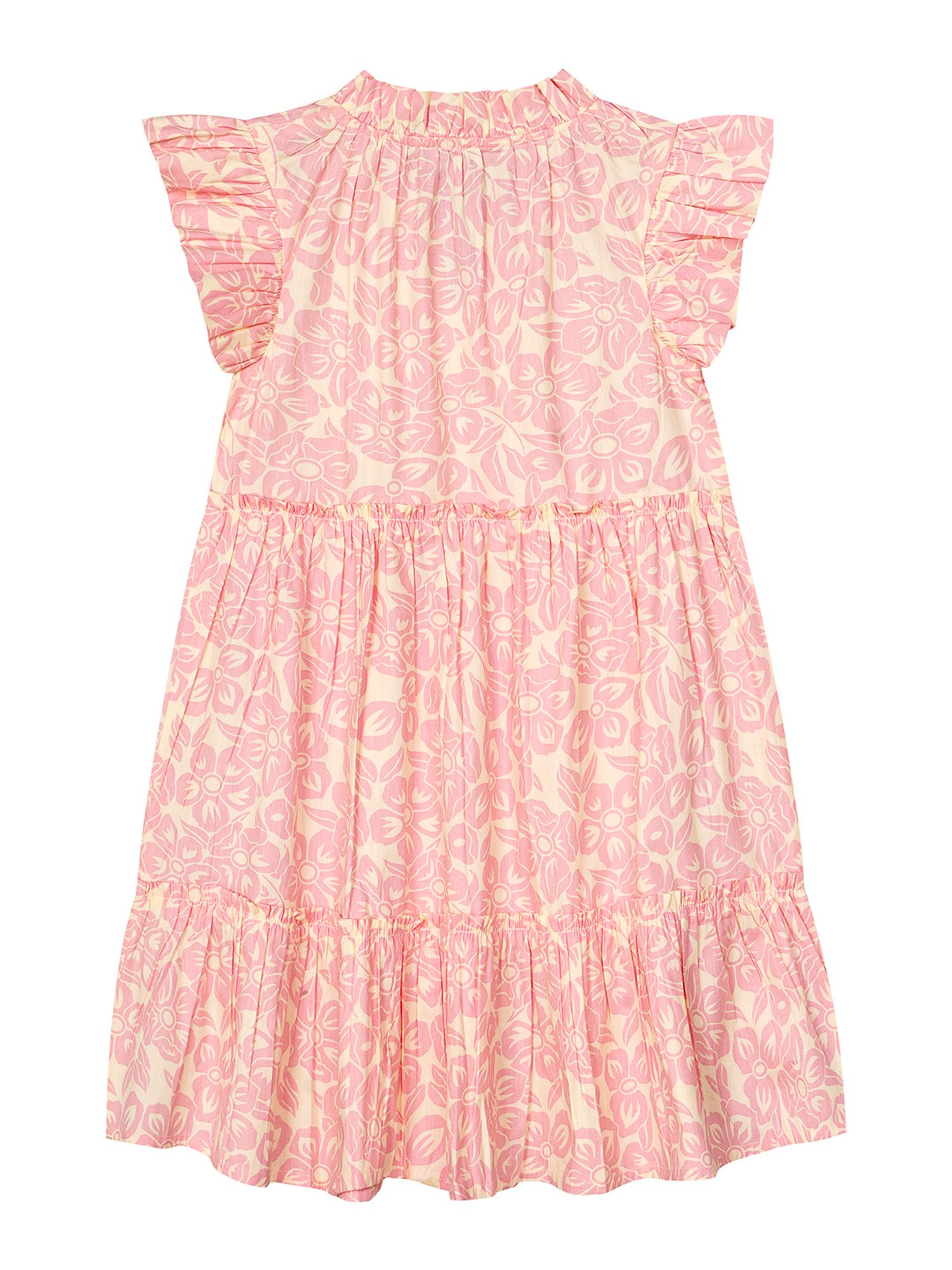 Budding Bees Kids Peach Floral Print Dress