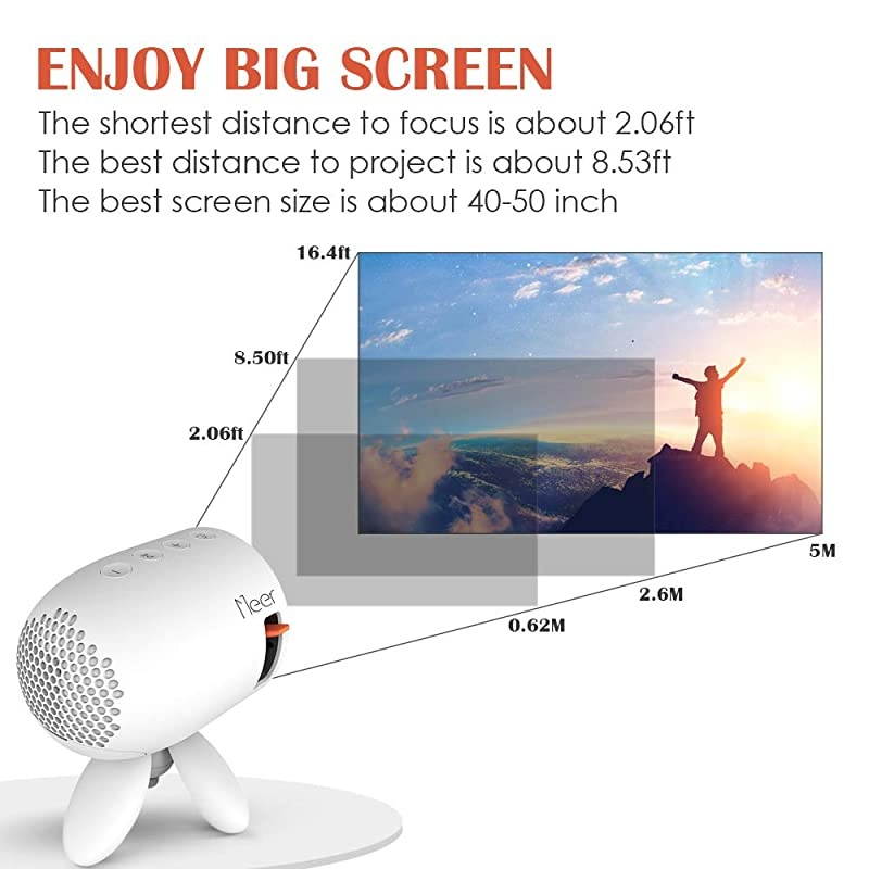 Mini Projector  YG220 Pico LCD Video Projector for Children PresentHome TheaterGameOutdoor Entertainment with HDMI USB AV Micro SD Input and Remote Control