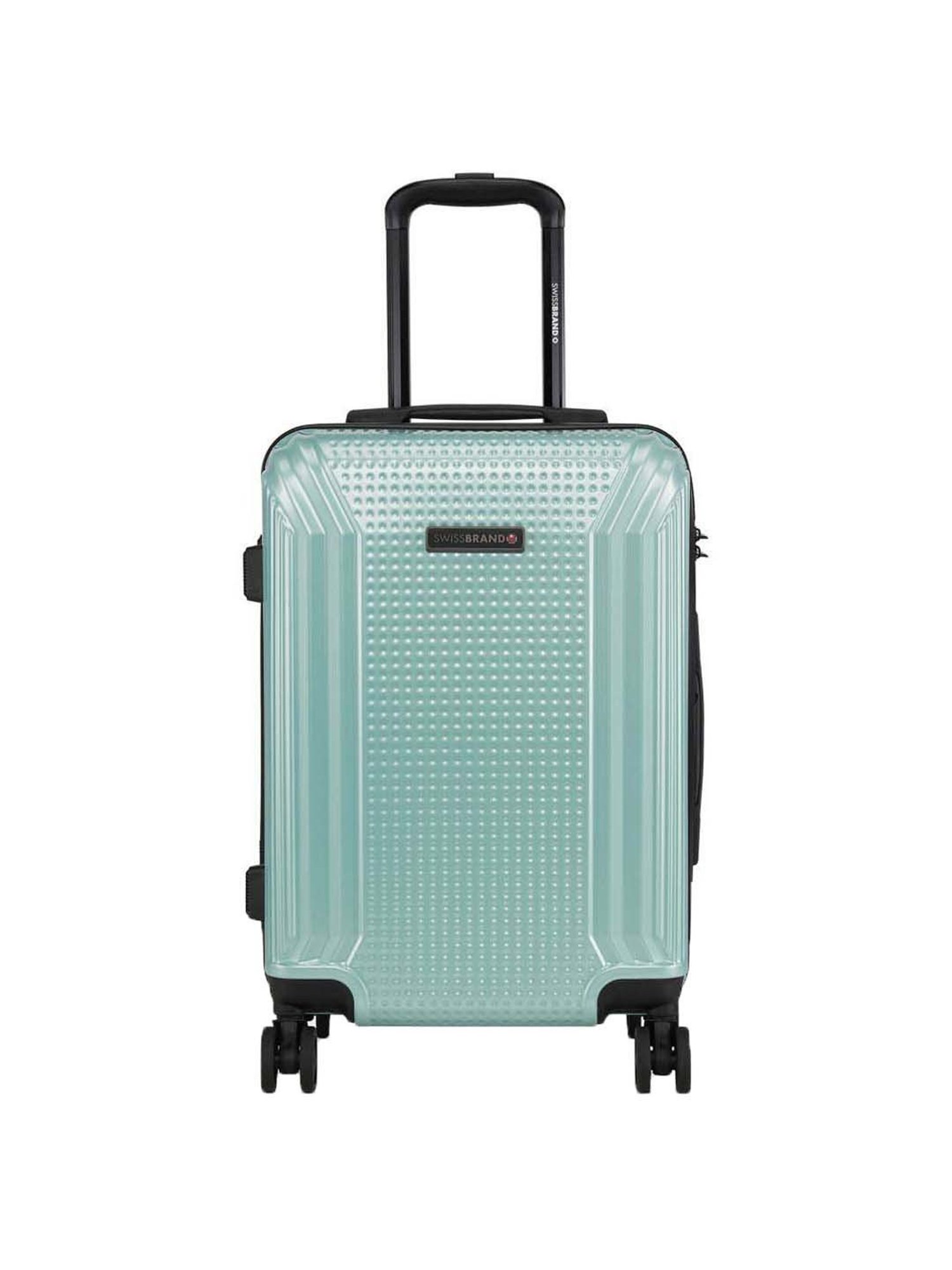 Swiss Brand Vernier Turquoise 8 Wheel Small Hard Cabin Trolley - 36 Inch