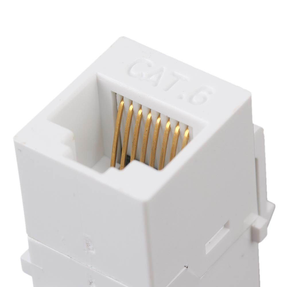 BQLZR 25 Piece Cat6 RJ45 Ethernet Inline Jack Coupler Keystone Latch Female to Female