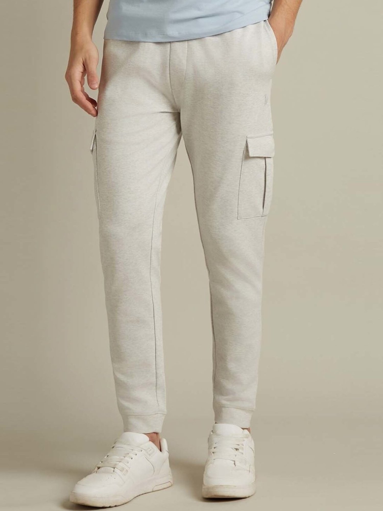 Simon Carter London Beige Slim Fit Joggers