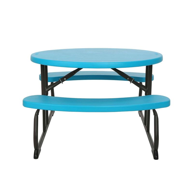 Kids Oval Patio Picnic Table Blue Glacier - Lifetime