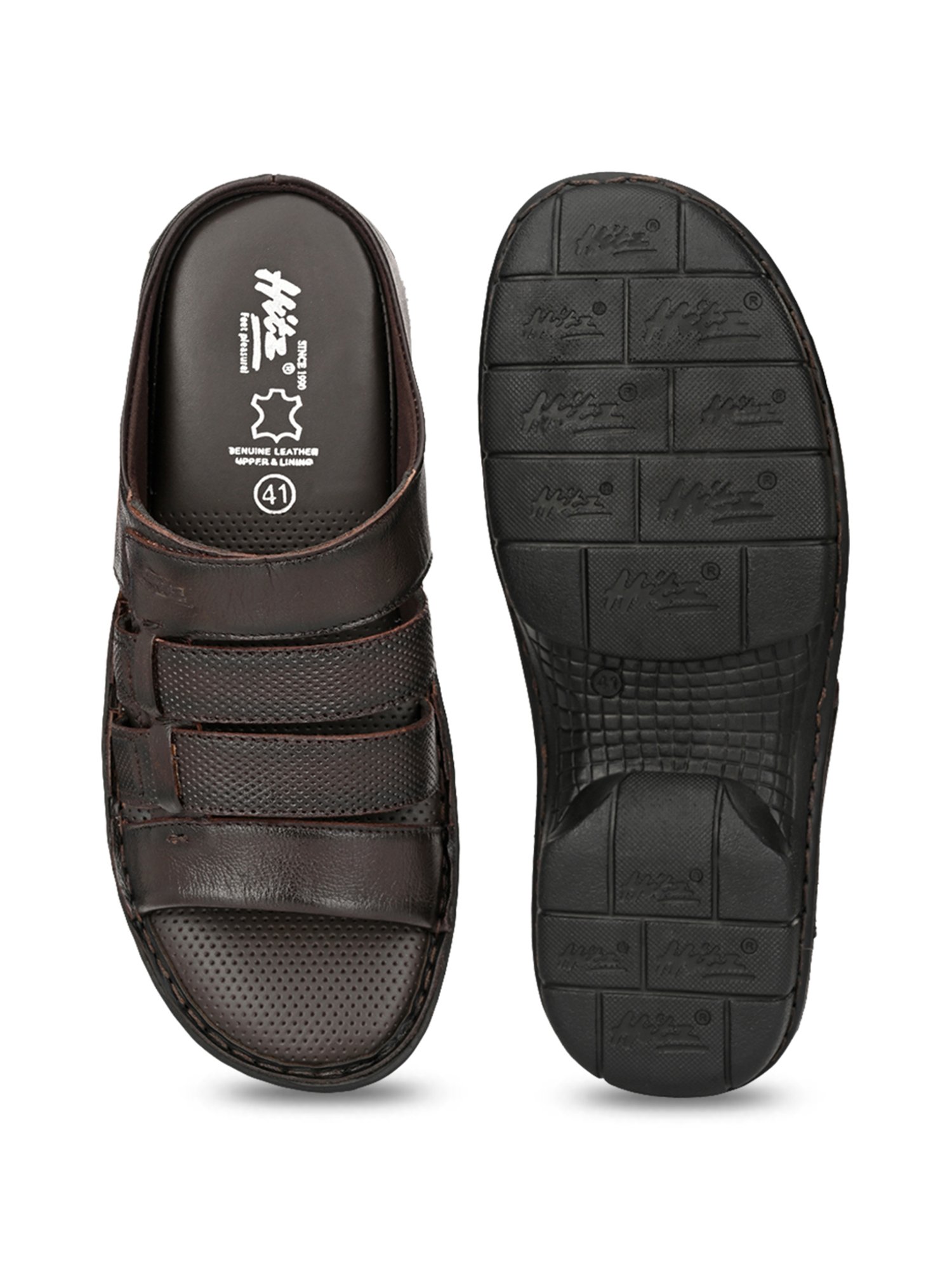 Hitz Men's Brown Casual Sandals