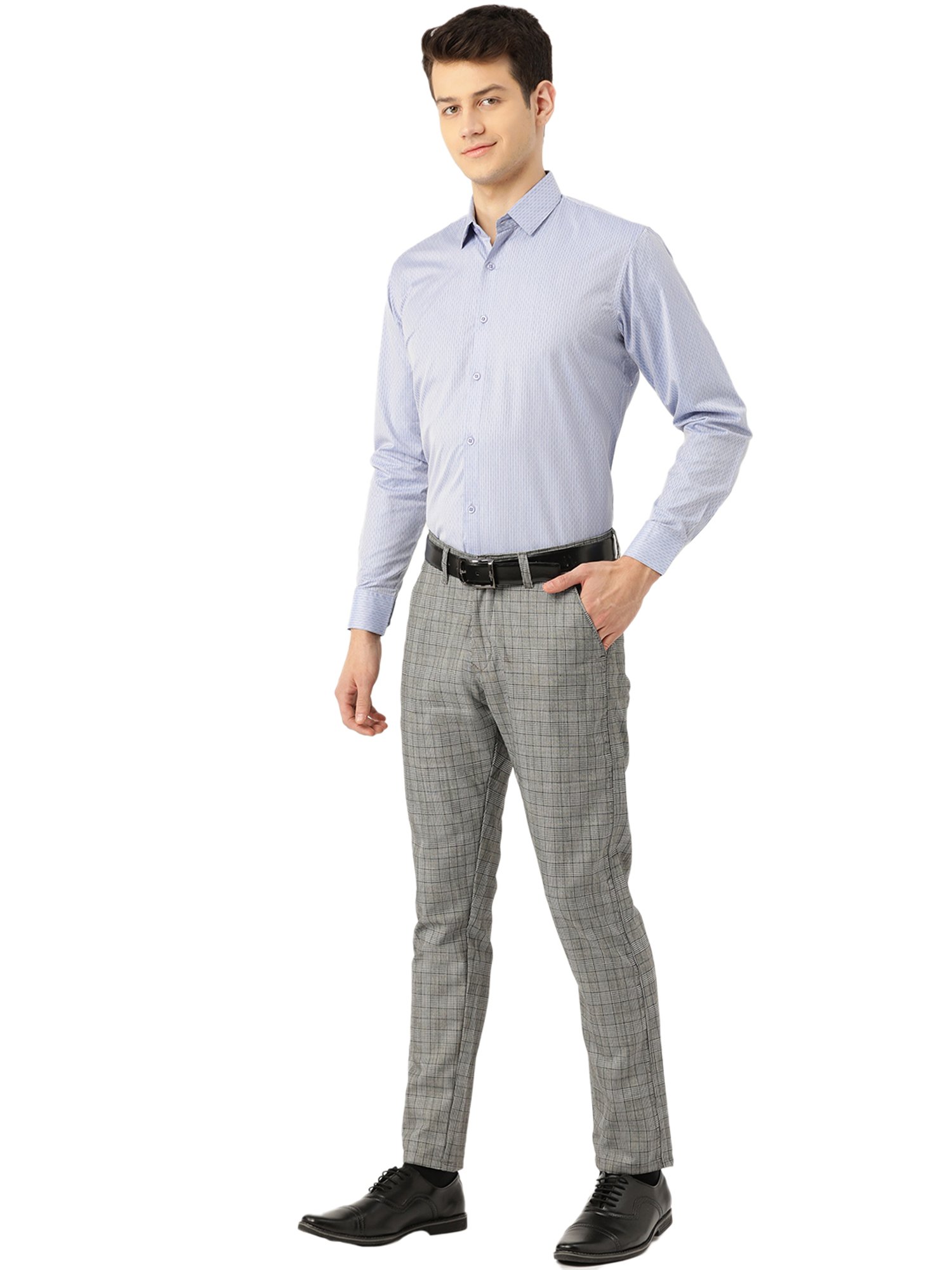 Sojanya Black & Off White Checks Trousers