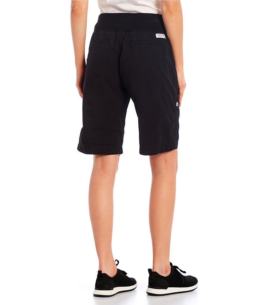 Marc New York Paperbag Waist Sueded Jersey Drawstring Shorts