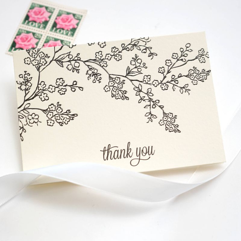 Thank You - 50 Ct FLP Blk Line Floral