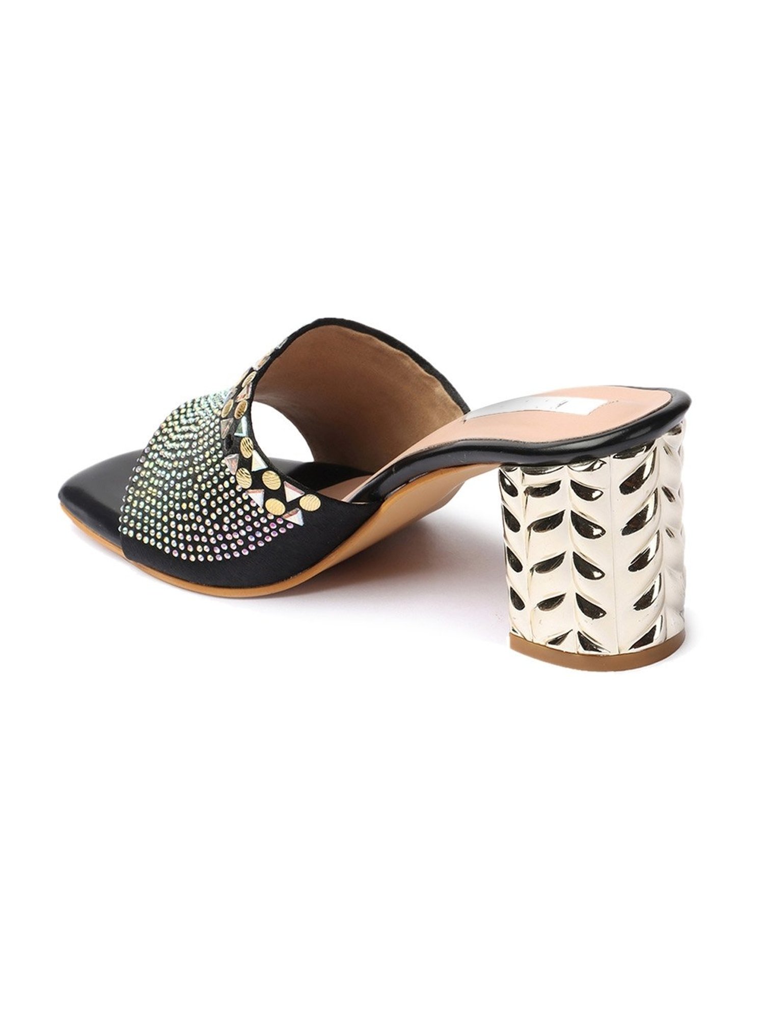 Elle Women's Black Ethnic Sandals