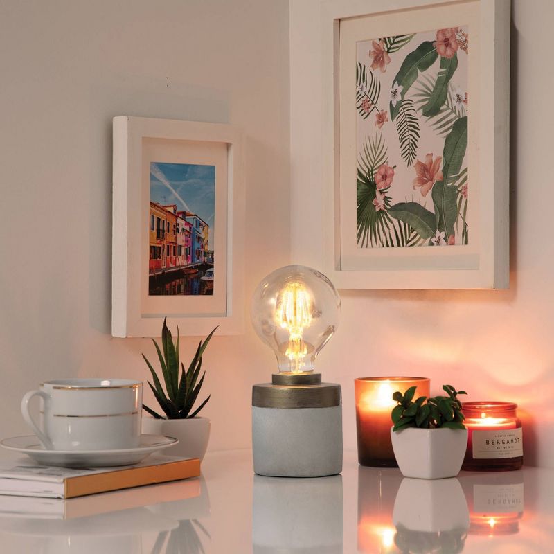 Terrazo Novelty Accent Table Lamp (Includes LED Light Bulb) White/Gold - West & Arrow