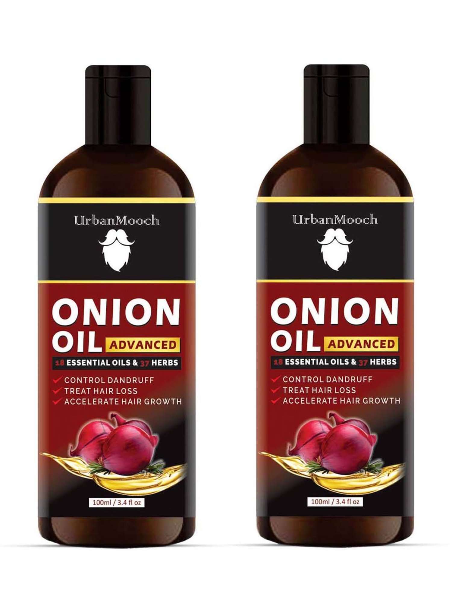 UrbanMooch Advanced Red Onion Hair Oil Pack of 2 - 200 ml