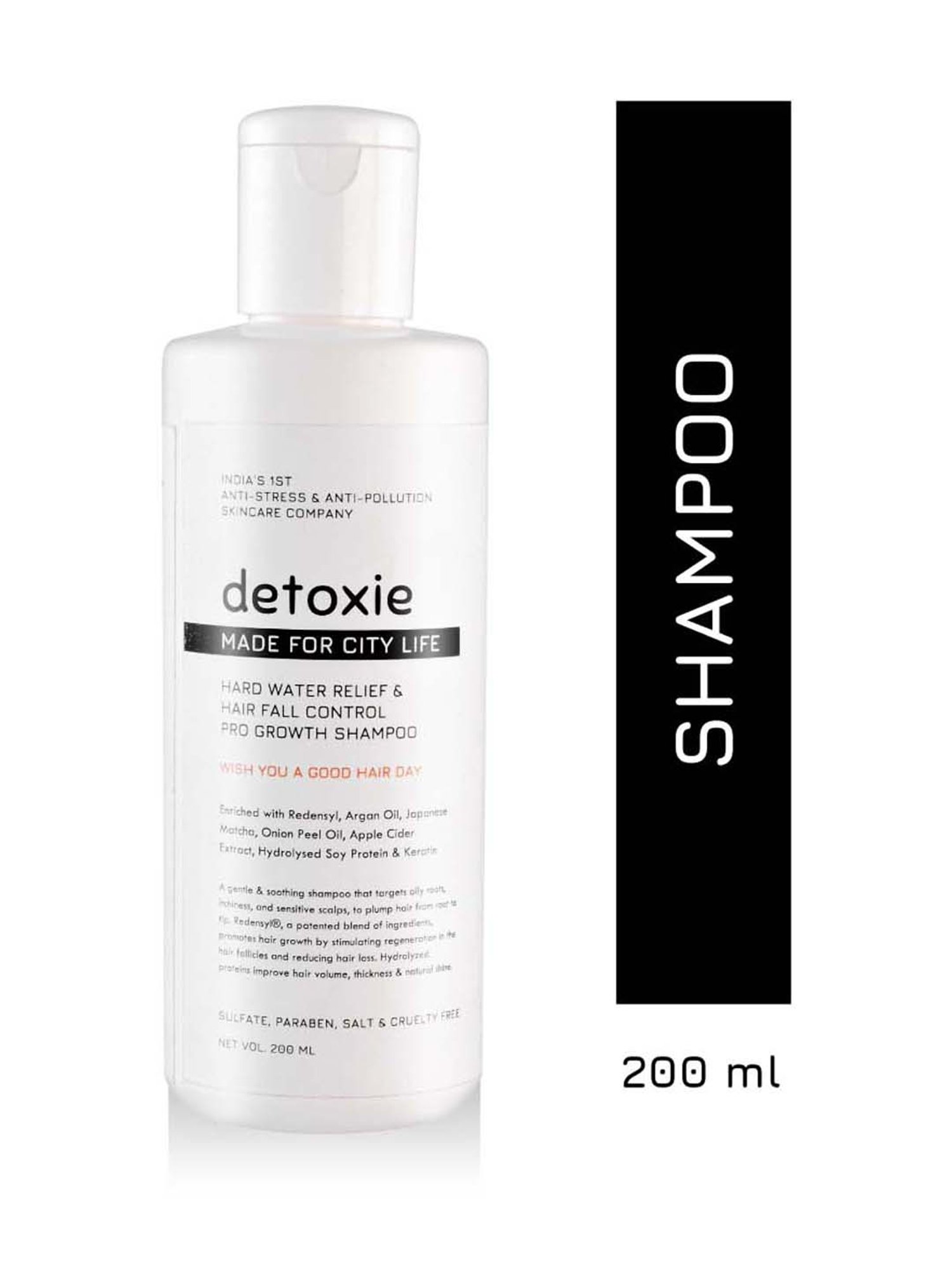 Detoxie Hard Water Relief & Hair Fall Control Pro Growth Shampoo - 200 ml