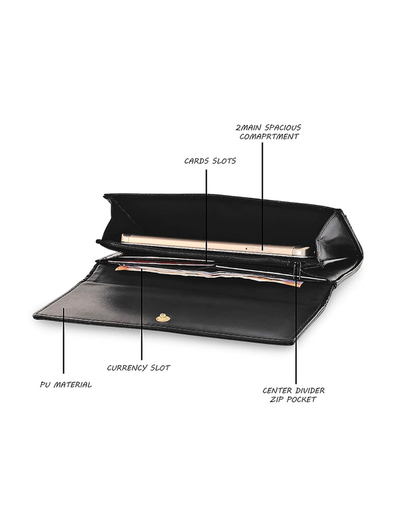 Nautica Black Wallet for Women