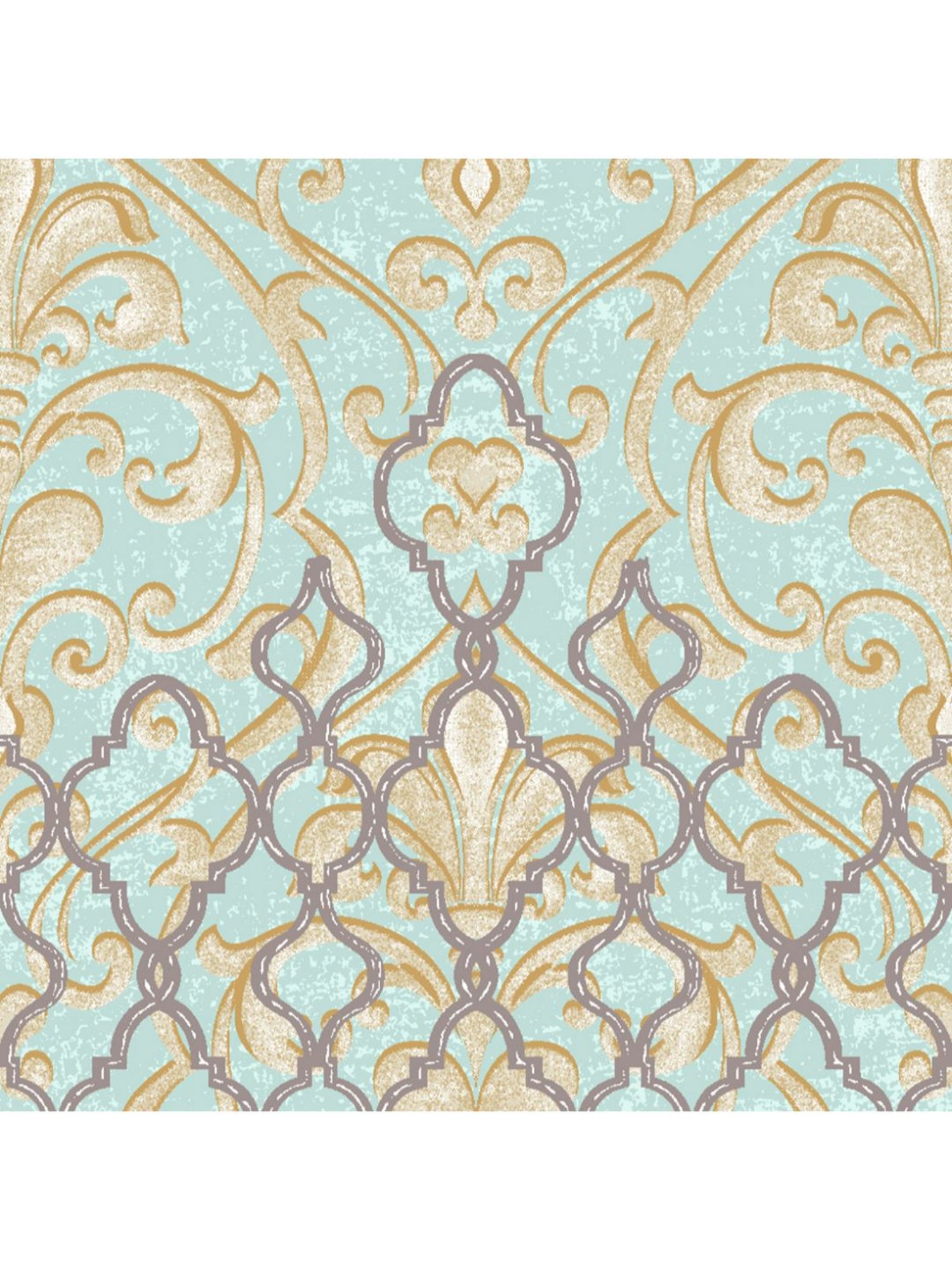 Spaces Blue 144 TC Cotton Printed Double Bed Sheet with 2 Pillow Covers