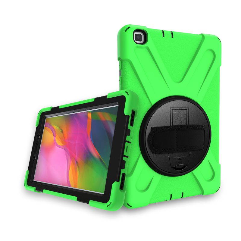 Galaxy Tab A 8.0 T290 Case, Heavy Duty Rugged Shield Case, Shockproof Drop Protection Kickstand Handstrap Shoulderstrap For Samsung Galaxy Tab A 8.0 2019 SM-T290 [Black]