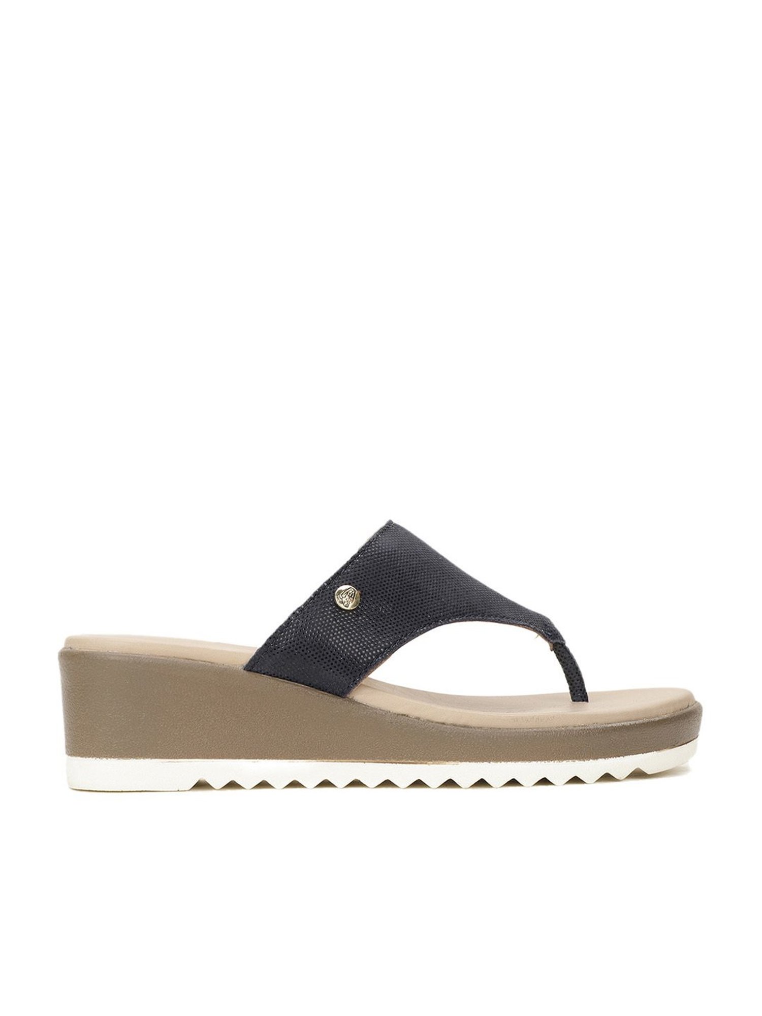 Hush Puppies by Bata Women's Navy Thong Wedges