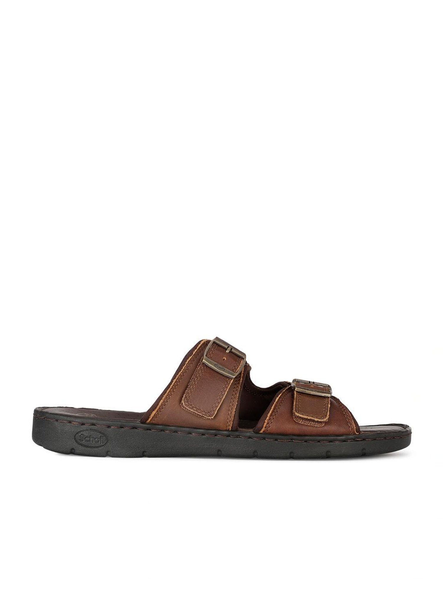 Scholl by Bata Men's JUSTIN Brown Casual Sandals