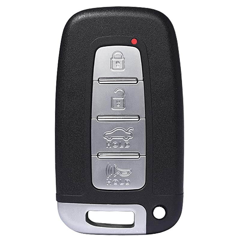 Keyless 4 Buttons Smart Key Shell Case Fob Fits for Hyundai Sonata Elantra Genesis Veloster Key Fob Cover(No Chip)