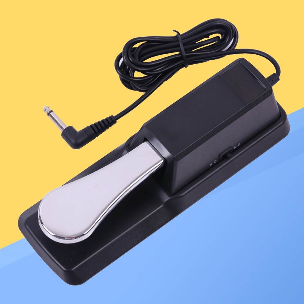 Universal Piano Keyboards Sustain Foot Pedal with Piano Style Action for Electronic Keyboards Digital Piano Compatible with Yamaha Roland  Korg Behringer Moog (Black)