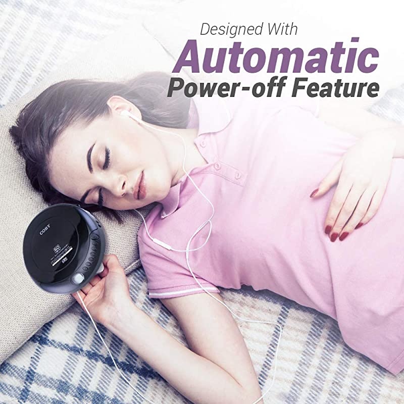 Portable Compact AntiSkip CD Player Lightweight Shockproof Music Disc Player w ProQuality Earbuds For Kids Adults Home Car Travel