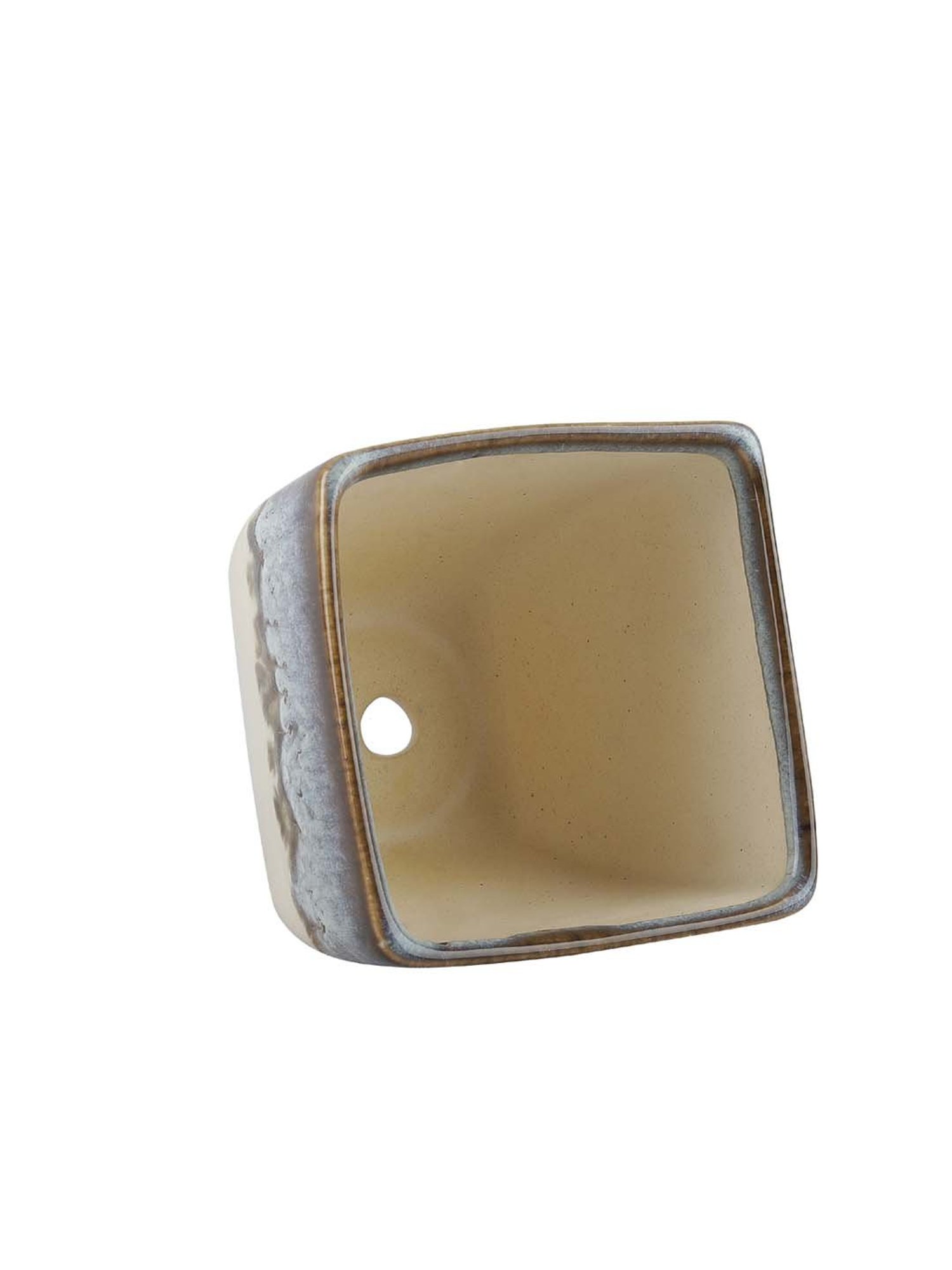 VarEesha Cream & Sky Blue Ceramic Planter Pot - Set of 2