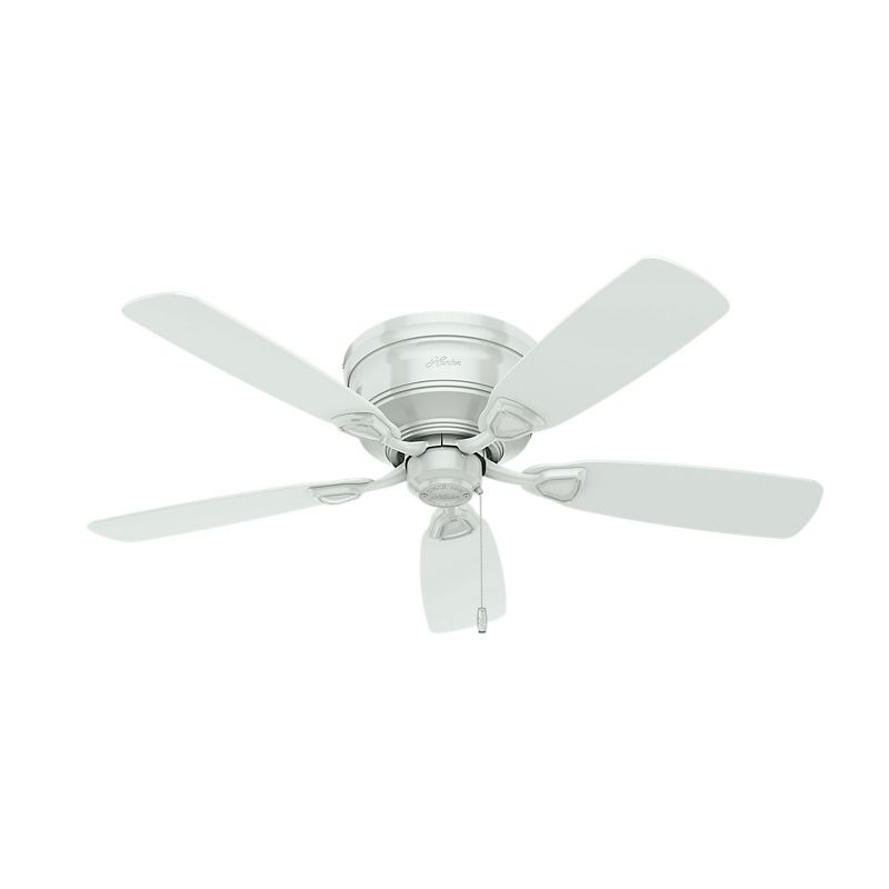 48" LED Low Profile Ceiling Fan (Includes Energy Efficient Light Bulb) White - Hunter