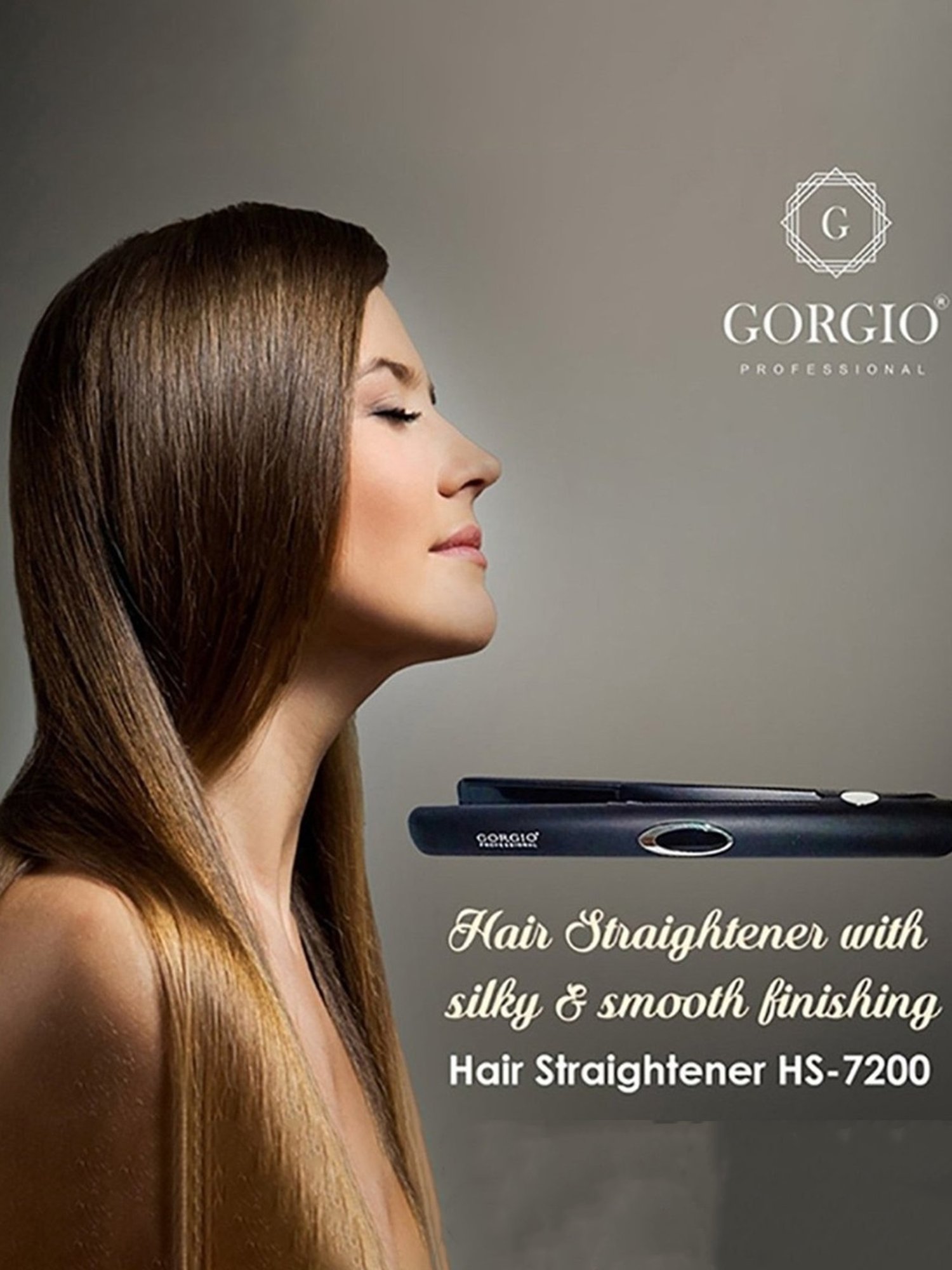 Gorgio Professional HS7200 Hair Straightener (Black)