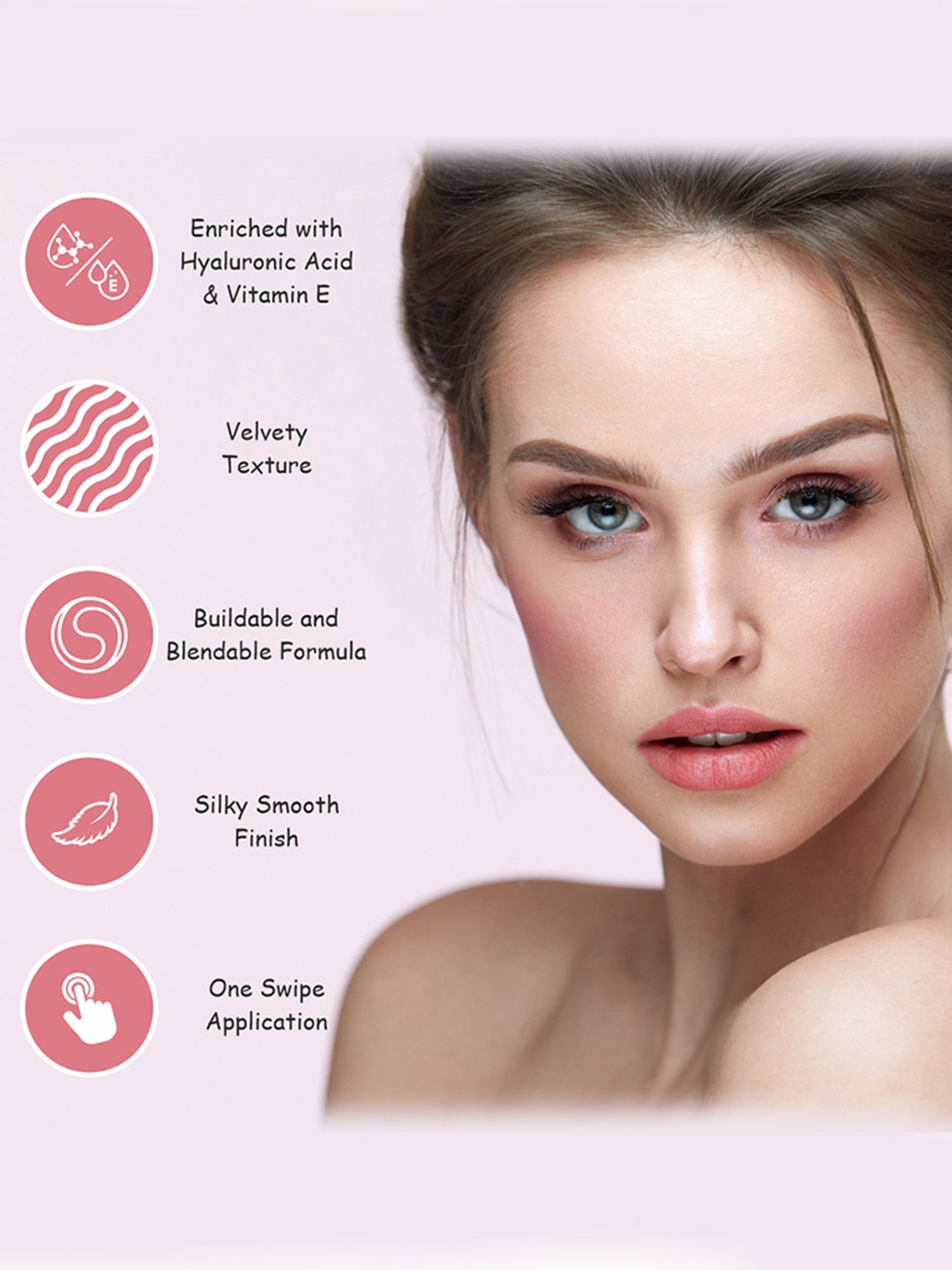 Matt Look Cheek Stain Mousse Blush 03 Roseate - 6.5 gm